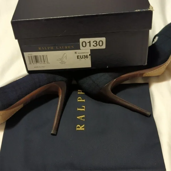 Ralph Lauren Celia Black Watch Tartan Pumps Women's Size 6/36 B Black Mu Tartan. - Picture 11 of 13